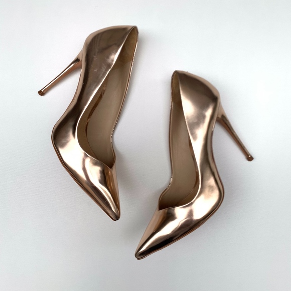 SCHUTZ Shoes - Schutz Barala Pump Stiletto Heels Rose Gold 7.5